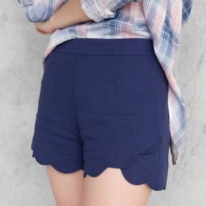 Boutique Brand Scalloped Blue Shorts